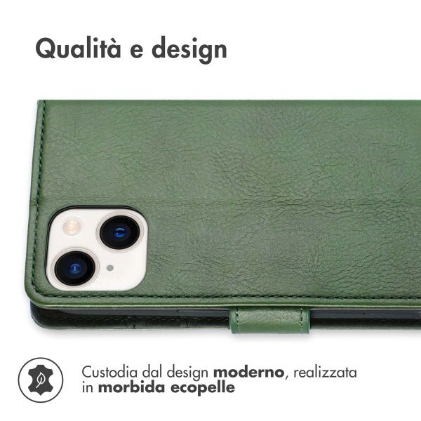 imoshion Cover a libro di Lusso Apple iPhone 15 - Verde