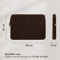 Selencia Cover laptop teddy 13-14 pollici - Choco Brown