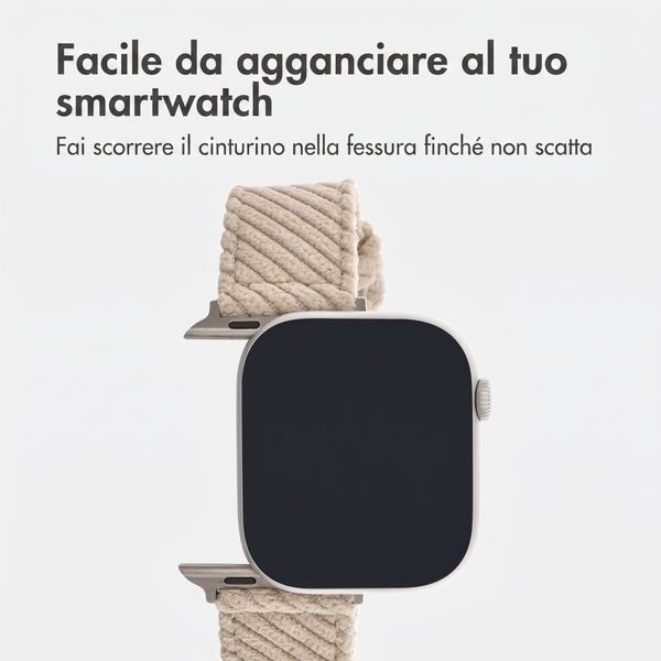 imoshion Cinturino in velluto a coste Apple Watch | 44/45/46/49 mm - Beige