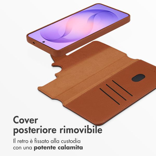 Accezz Cover in pelle 2 in 1 con MagSafe Samsung Galaxy S26 Ultra - Sienna Brown