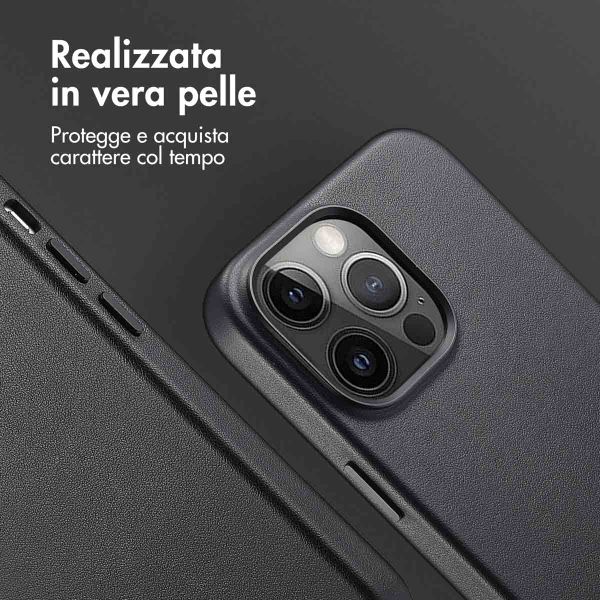 Accezz Cover in Pelle con MagSafe Apple iPhone 14 Pro Max - Onyx Black