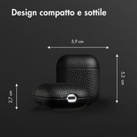 Accezz Cover in vera pelle  Apple Airpods 1 / 2 - Nero