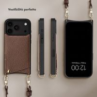 Selencia Cover per telefono Nova con cordino e portacarte Apple iPhone 18 Pro / 17 Pro - Mocha Brown