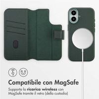 Accezz Cover in pelle 2 in 1 con MagSafe Apple iPhone 17 - Cedar Green