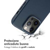 Accezz Cover in Pelle con MagSafe Apple iPhone 14 Pro - Nightfall Blue