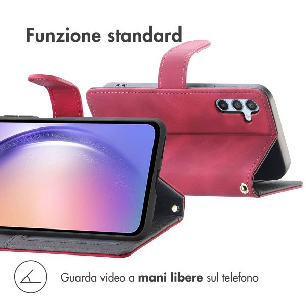 imoshion Cover a libro con Cordino Samsung Galaxy A56 - Rosso