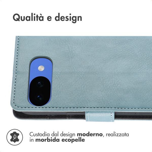 imoshion Cover a libro di Lusso Google Pixel 10a - Azzurro