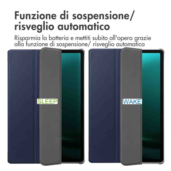 imoshion Cover a libro Trifold Samsung Galaxy Tab S10 Plus / Tab S9 FE Plus / Tab S9 Plus - Blu scuro