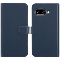Selencia Cover a libro in vera pelle Google Pixel 9A - Blu