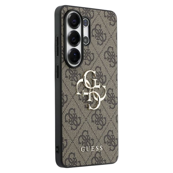 Guess Cover Posteriore con Logo 4G in Metallo Samsung Galaxy S26 Ultra - Marrone