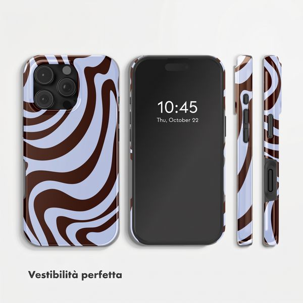 Selencia Cover posteriore Vivid con MagSafe Apple iPhone 16 Pro Max - Dream Swirl Chocolate