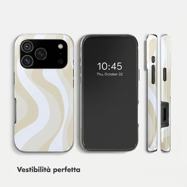 Selencia Cover Posteriore Vivid Apple iPhone 18 Pro - Desert Waves Beige
