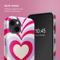 Selencia Cover posteriore Vivid con MagSafe Apple iPhone 13 - Double Hearts Rubine Red Lilac