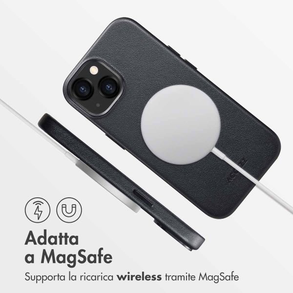 Accezz Cover in Pelle con MagSafe Apple iPhone 13 - Onyx Black