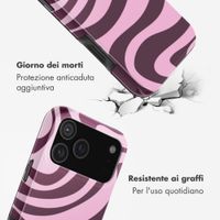 Selencia Cover Posteriore Vivid Apple iPhone 17 Pro Max - Wavy Swirl Pink Plum