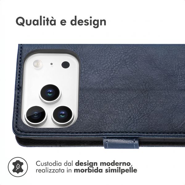 imoshion Cover a libro di Lusso Apple iPhone 18 Pro Max / 17 Pro Max - Blu scuro