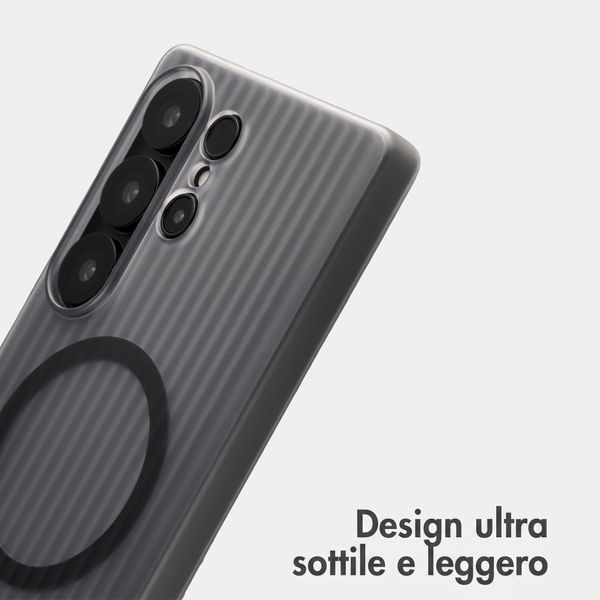 Accezz Cover Lite con MagSafe | Fluted | Samsung Galaxy S25 Ultra - Grigio
