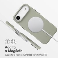Accezz Cover in Pelle con MagSafe Apple iPhone Air - Light Grey