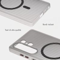 Accezz Cover Lite con MagSafe | Fluted | Samsung Galaxy S25 Ultra - Grigio