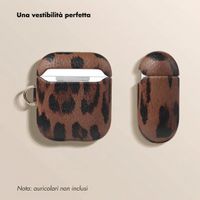 Selencia Cover Sabi stampa pantera  Apple Airpods 1 / 2 - Mocha Brown