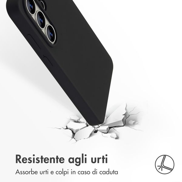 Accezz Cover in silicone liquido con MagSafe Samsung Galaxy S26 Ultra - Nero