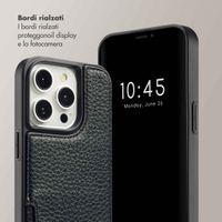 Selencia Cover per telefono Nova con cordino e portacarte Apple iPhone 15 Pro - Nero