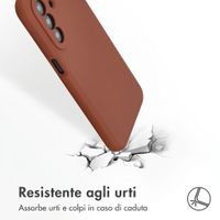 Accezz Cover Posteriore in Silicone Liquido Samsung Galaxy A27 (5G) - New Tea Brown