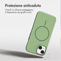 imoshion Cover posteriore Color con Thin MagSafe Ring Apple iPhone 14 / 13 - Verde scuro