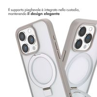 Accezz Cover con anello e supporto con MagSafe Apple iPhone 15 Pro - Grigio