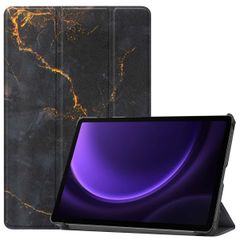 imoshion Cover Trifold Design Samsung Galaxy Tab S9 11.0 pollici / S10 Lite / S10 FE / S9 FE 10.9 pollici - Black Marble