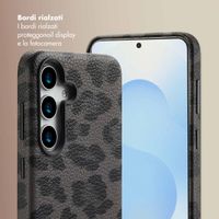 Selencia Cover Sabi Stampa pantera con MagSafe Samsung Galaxy S25 - Midnight Black