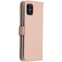Selencia Cover a libro in vera pelle Apple iPhone 11 - Dusty Pink