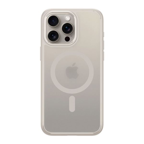 Spigen Cover Posteriore Ultra Ibrida con MagSafe Apple iPhone 15 Pro - Frost Natural Titanium