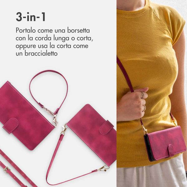 imoshion Cover a libro con Cordino Samsung Galaxy S25 Plus - Rosso