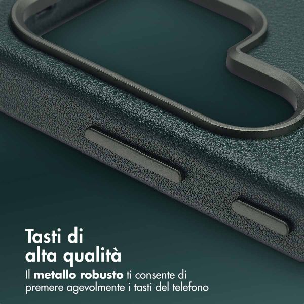 Accezz Cover in Pelle con MagSafe Samsung Galaxy S25 Ultra - Cedar Green