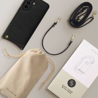 Selencia Cover per telefono Nova con cordino e portacarte Samsung Galaxy A57 (5G) - Nero