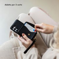 Selencia Cover per telefono Sera con cordino e portacarte a busta Samsung Galaxy A27 (5G) - Nero