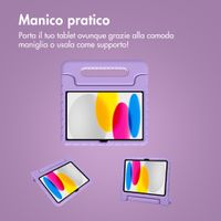imoshion Cover Posteriore Kidsproof con Maniglia Apple iPad 11 (2025) 11 pollici A16 / iPad 10 (2022) 10.9 pollici - Lilla