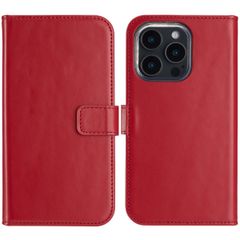 Selencia Cover a libro in vera pelle Apple iPhone 16 Pro - Rosso