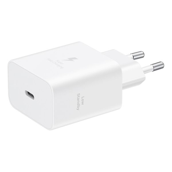 Samsung Adattatore di alimentazione originale con cavo USB-C - Caricatore - Connessione USB-C - Ricarica rapida - 45 Watt - 1,8 metri - Bianco
