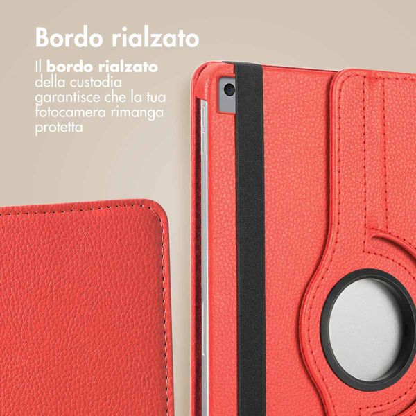 imoshion Cover Girevole a 360° Apple iPad 9 (2021) 10.2 pollici / iPad 8 (2020) 10.2 pollici / iPad 7 (2019) 10.2 pollici - Rosso