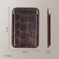 Selencia Portacarte Croco con MagSafe - Choco Brown