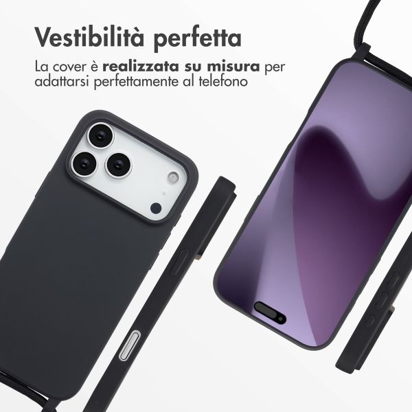 imoshion Cover in Silicone con Cordino Apple iPhone 17 Pro Max - Nero