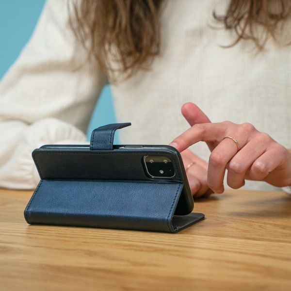 imoshion Cover a libro di Lusso Apple iPhone 12 Mini - Blu scuro