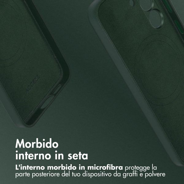Accezz Cover in Pelle con MagSafe Samsung Galaxy S24 - Cedar Green