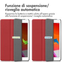 imoshion Cover a libro Trifold Apple iPad 9 (2021) 10.2 pollici / iPad 8 (2020) 10.2 pollici / iPad 7 (2019) 10.2 pollici - Rosso