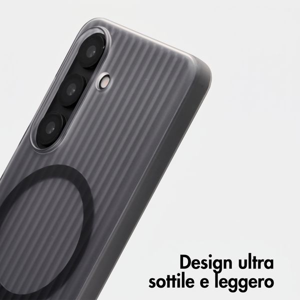 Accezz Cover Lite con MagSafe | Fluted | Samsung Galaxy S25 - Grigio
