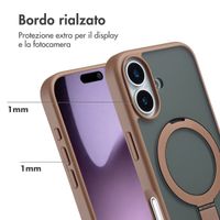 Accezz Cover con anello e supporto con MagSafe Apple iPhone 17 - Marrone