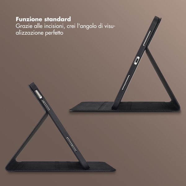 Selencia Cover Riva Apple iPad 11 (2025) 11 pollici A16 / iPad 10 (2022) 10.9 pollici - Nero