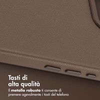 Accezz Cover in Pelle con MagSafe Apple iPhone 17e / 16e - Marrone caffè